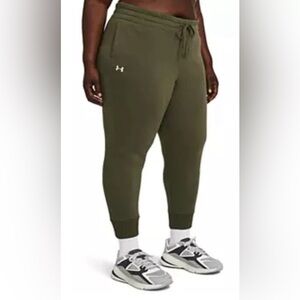 Under Armor Women’s Loose Rival Fleece Joggers Green Size 3X NEW